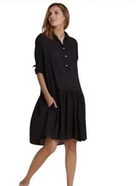 Frank & Eileen Grayson Changemaker Shirt Dress Black
